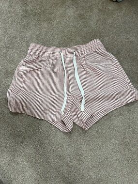 Gap Red Railroad Stripe pull on ‘merica Shorts XS Front & Back POCKETS!